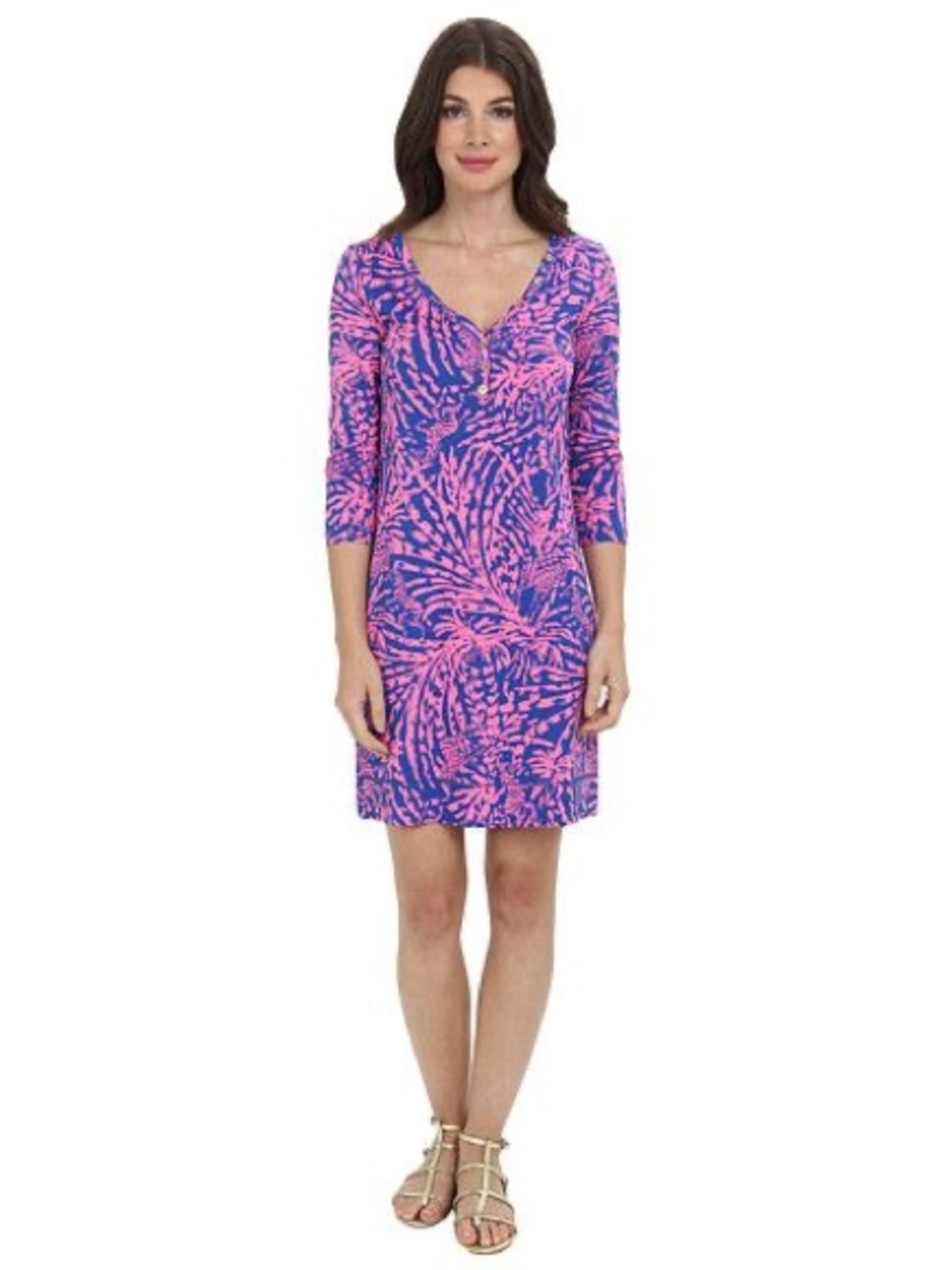 Lilly Pulitzer Pink & Blue Printed Swim Cover-Up Tunic